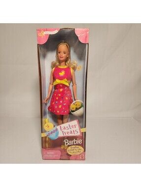 VTG 1999 Easter Treats Barbie Special Edition NRFB 23786 Spring Chick Dress NEW